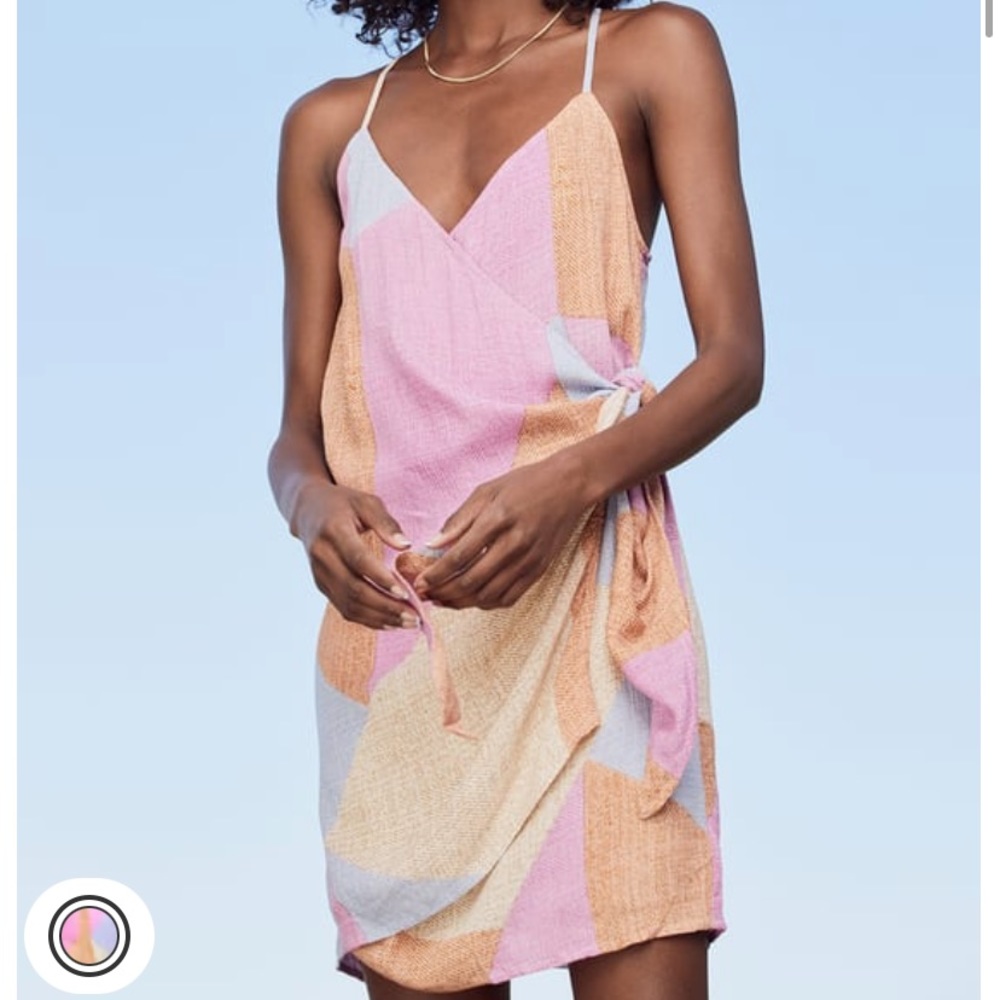 Lulus Multi Print Wrap Dress